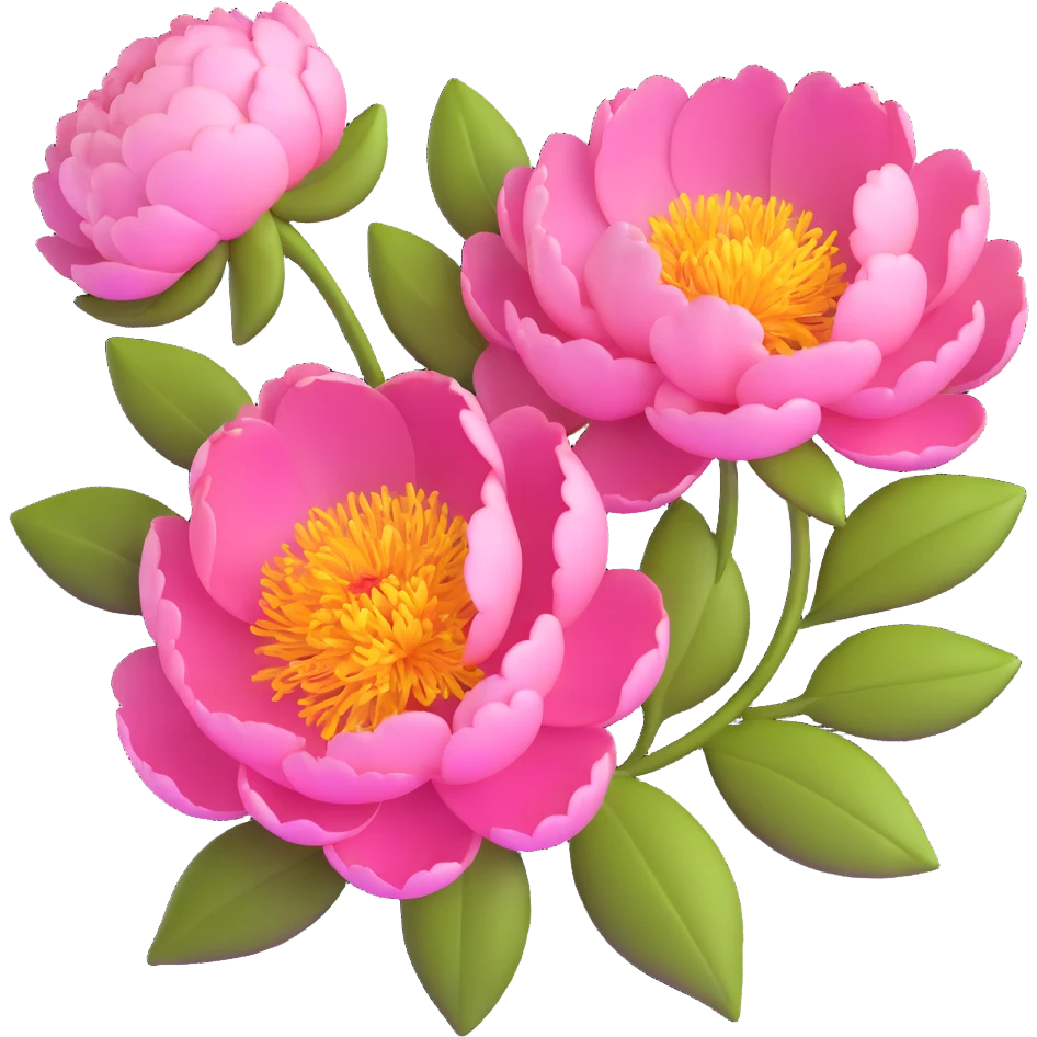peony flower emoji