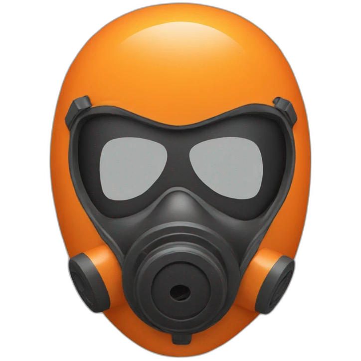 Orange hazmat mask emoji