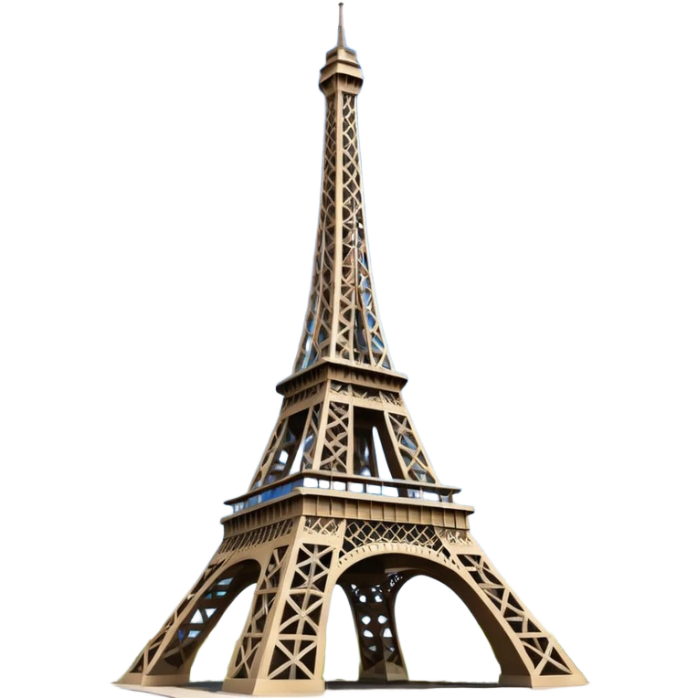 Eiffel Tower with a blue sky emoji