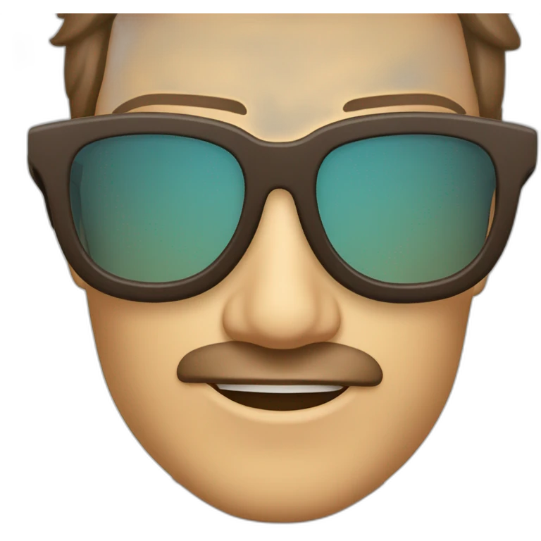 Cámara de fotos con gafas y fumando emoji