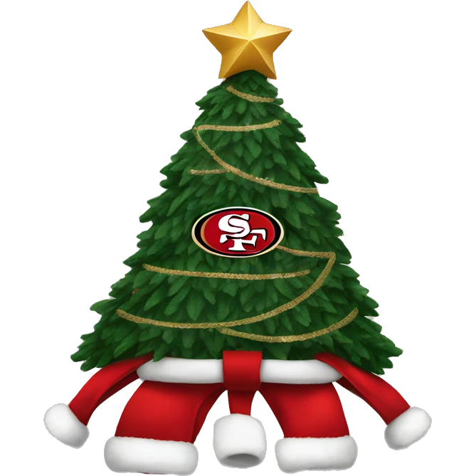 49er Christmas Tree emoji