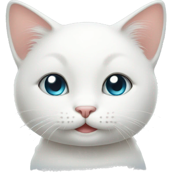 Cute white cat  emoji