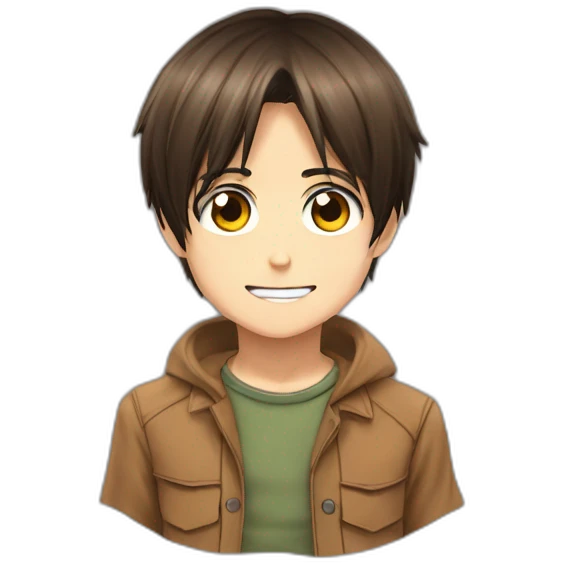 eren yeager enfant avec mikassa emoji