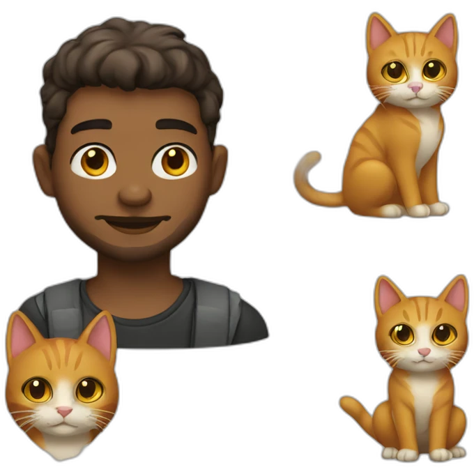 Humano con rasgos de gato emoji