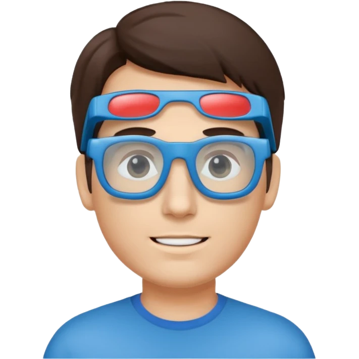 man with 3d glasses emoji