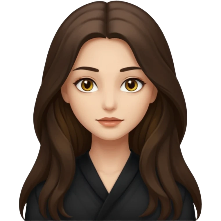 คาแรกเตอร์: น่าค้นหา มีเสน่ห์เงียบ ๆ ลุคอิโมจิ: ตาเฮเซลลึกซึ้ง ผมยาวปิดแก้มข้างหนึ่ง เสื้อโทนเข้ม ท่ายิ้มมุมปาก ฟีล: mysterious beauty ขอแบบสวยๆ emoji