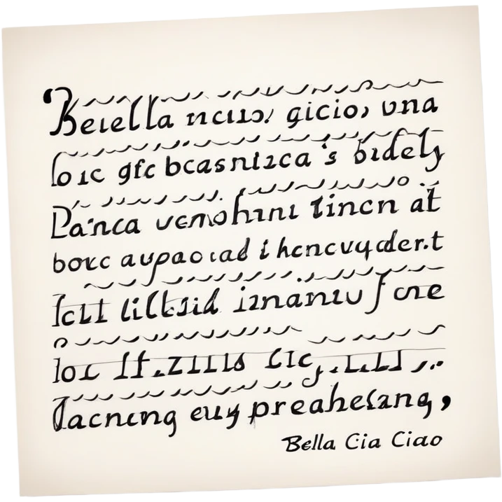 lyrics to  Bella chao emoji