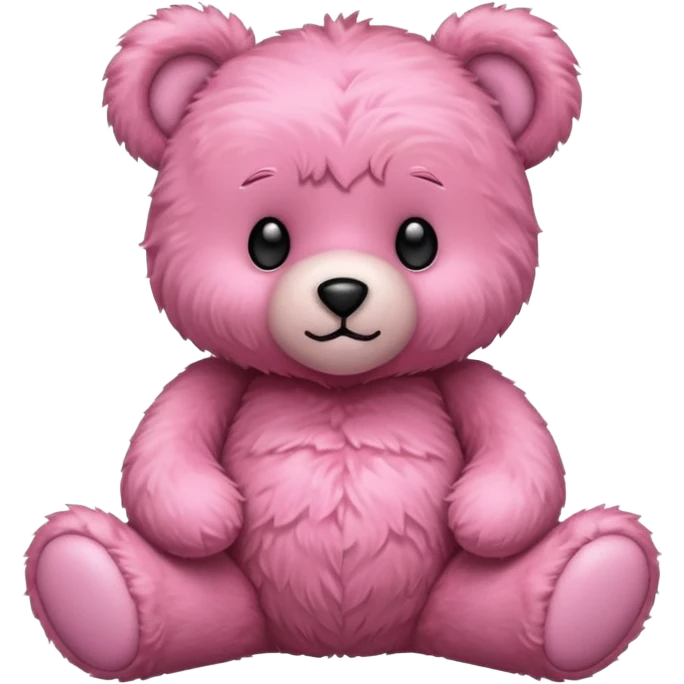 Pink teddy emoji