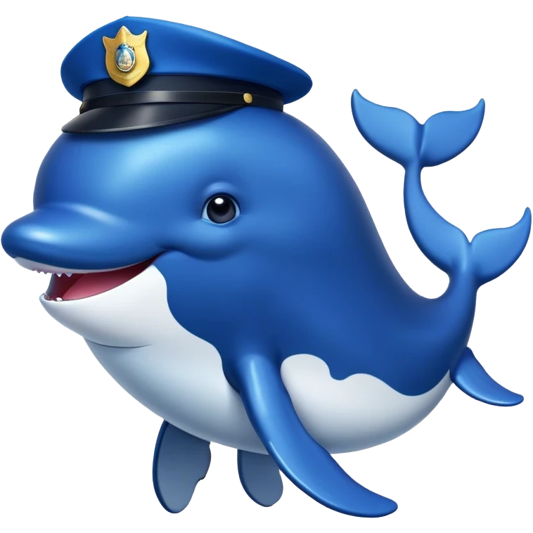 Whale with police  emoji
