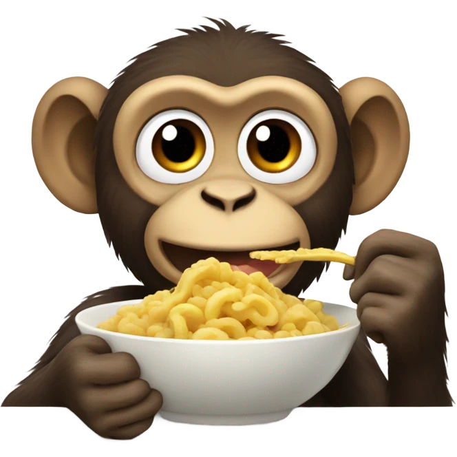 Monkey eating  emoji