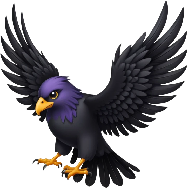 Dark wing emoji