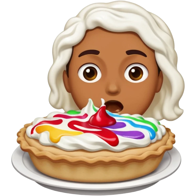 person getting hit in the face with a pie emoji