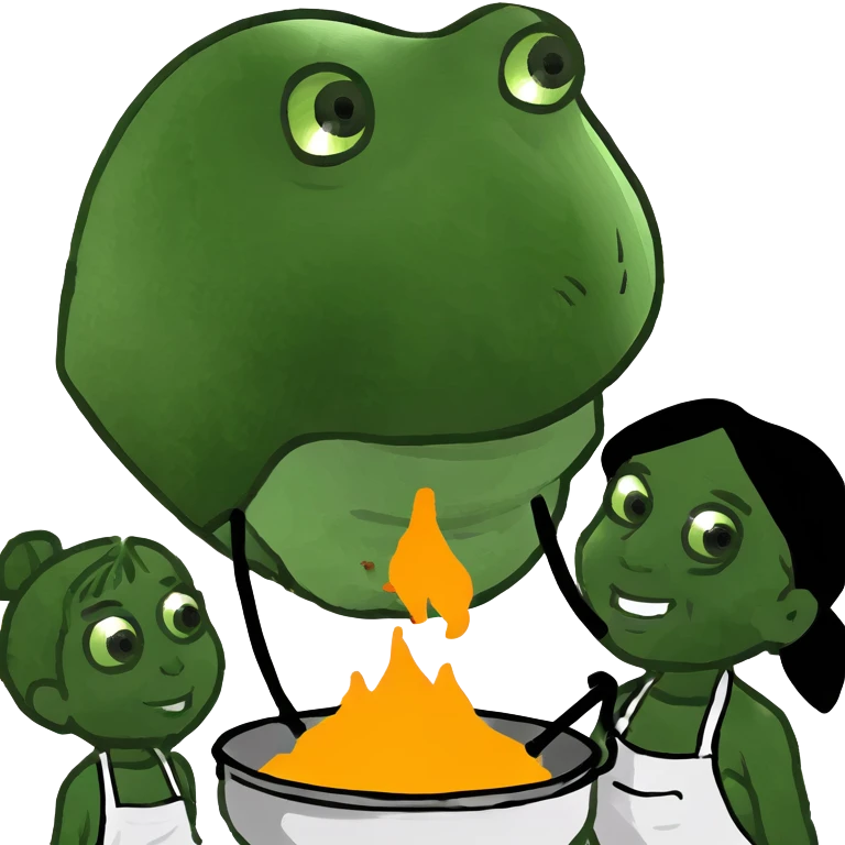 Женщина готовит с детьми emoji