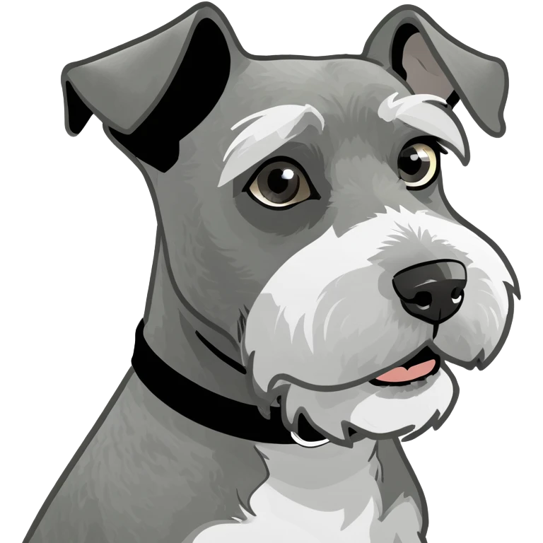 Grey mini schnauzer  emoji