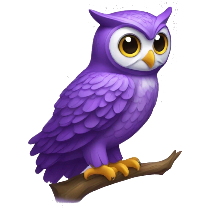a purple owl emoji