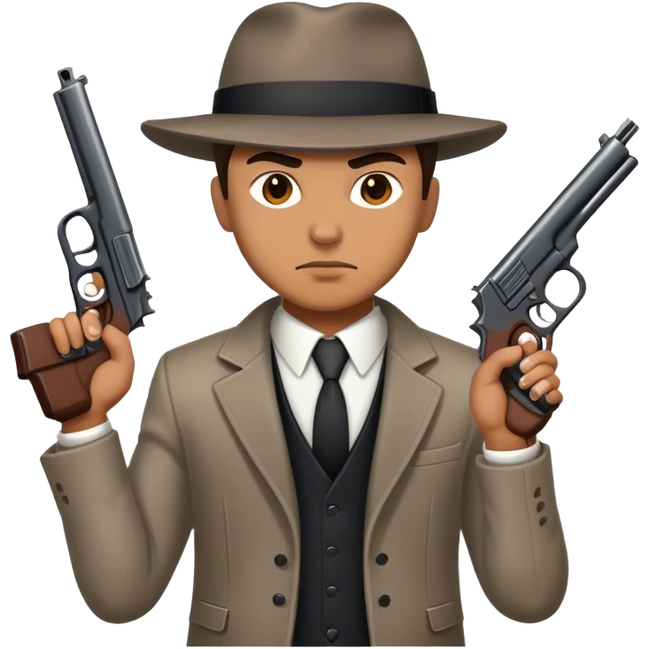 gangster with guns emoji