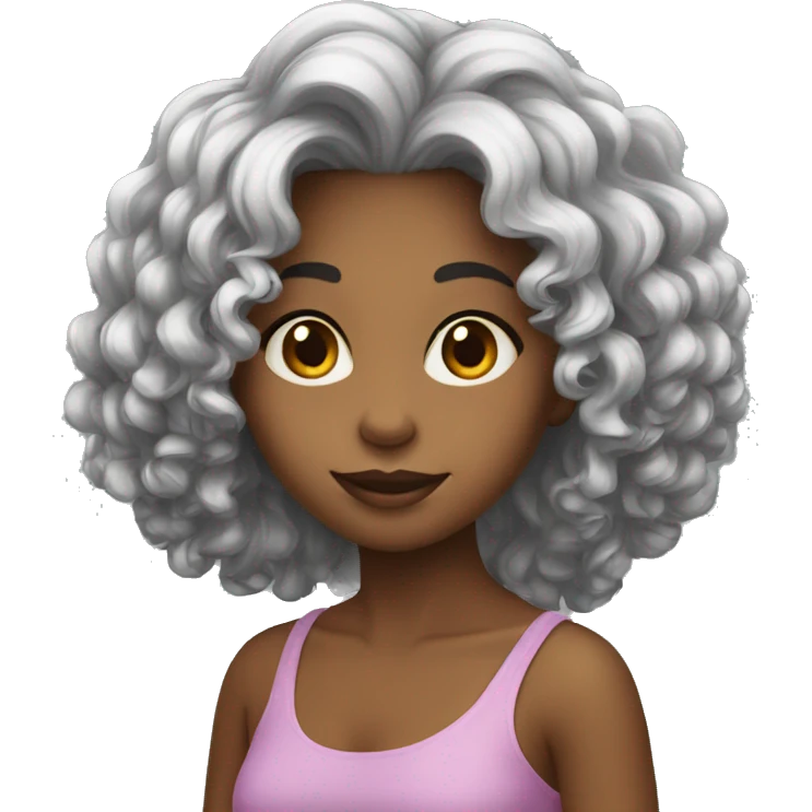 Menina de cabelo preto comprido  emoji