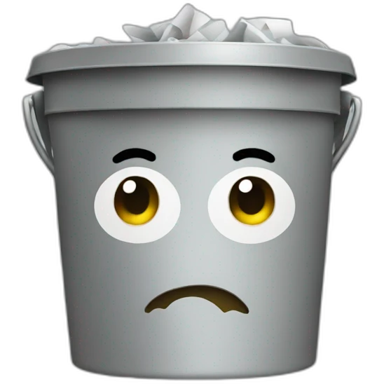 A trash emoji