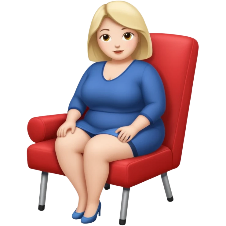 Fatass Woman with chair emoji