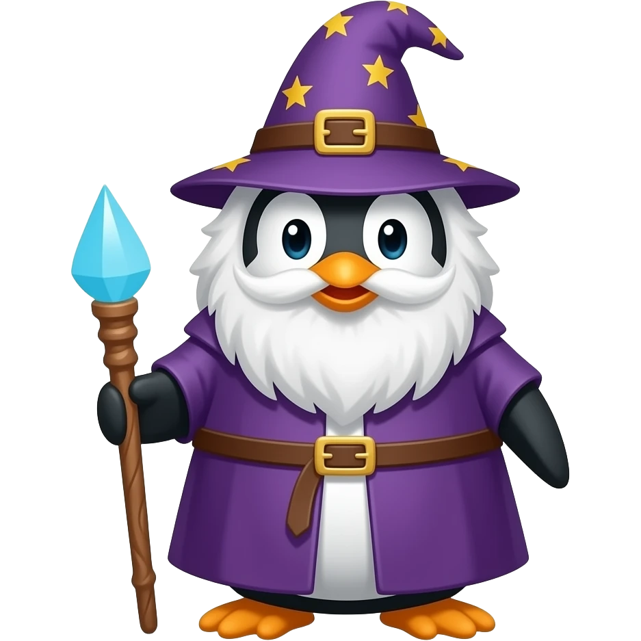 Penguin Wizard emoji