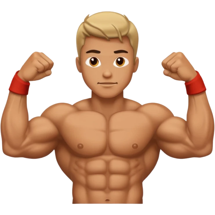 Man, flexing muscles emoji