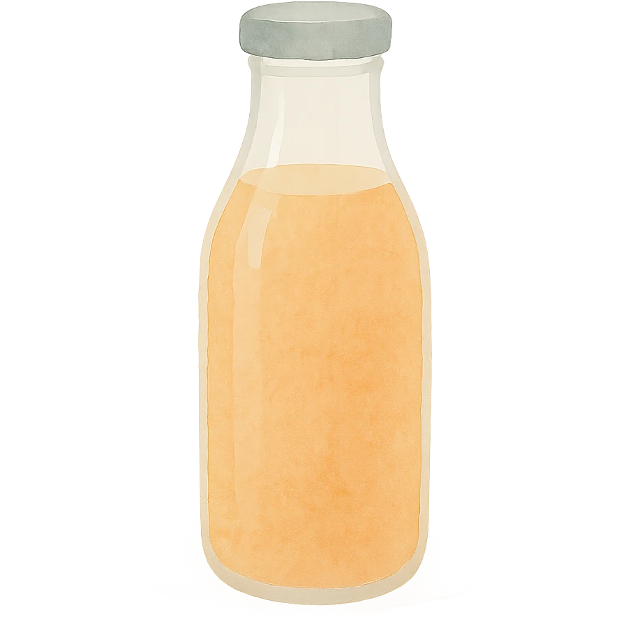 a bottle of orange juice emoji