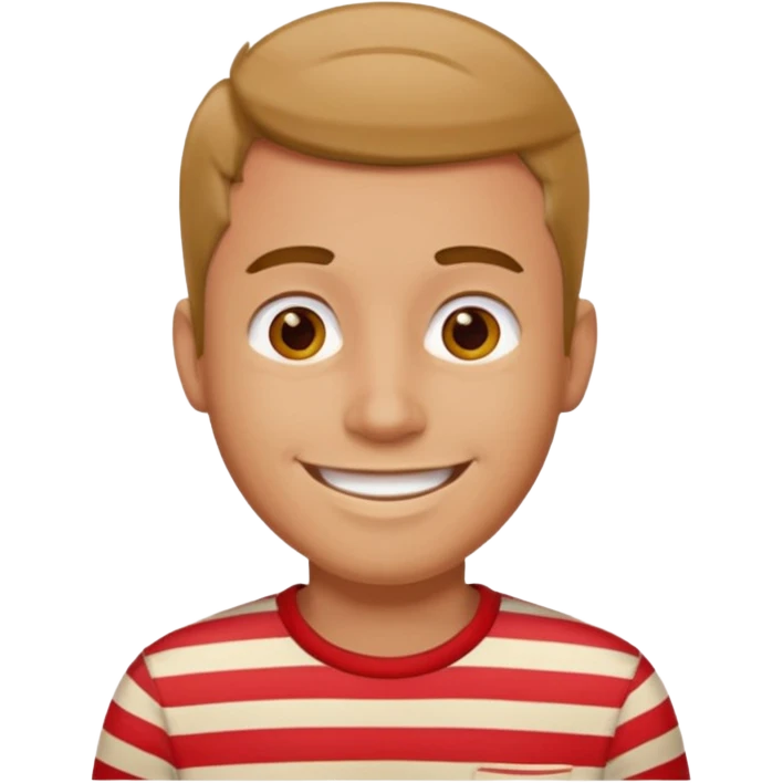 Men with Shirt red Striped  emoji