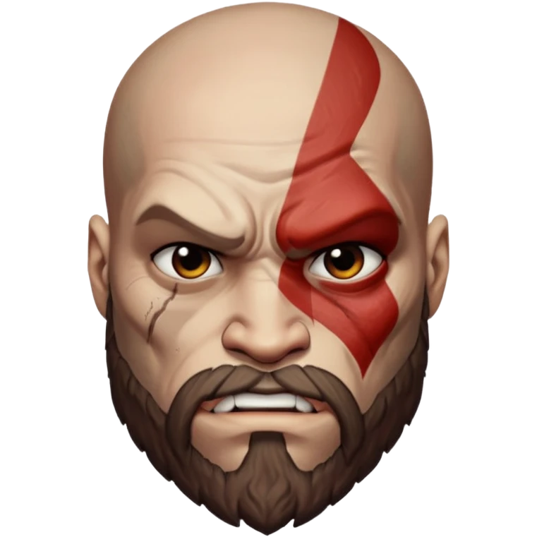 Visage de Kratos du jeu PlayStation emoji