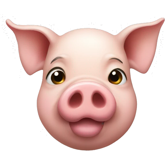 Pig with kissing face emoji
