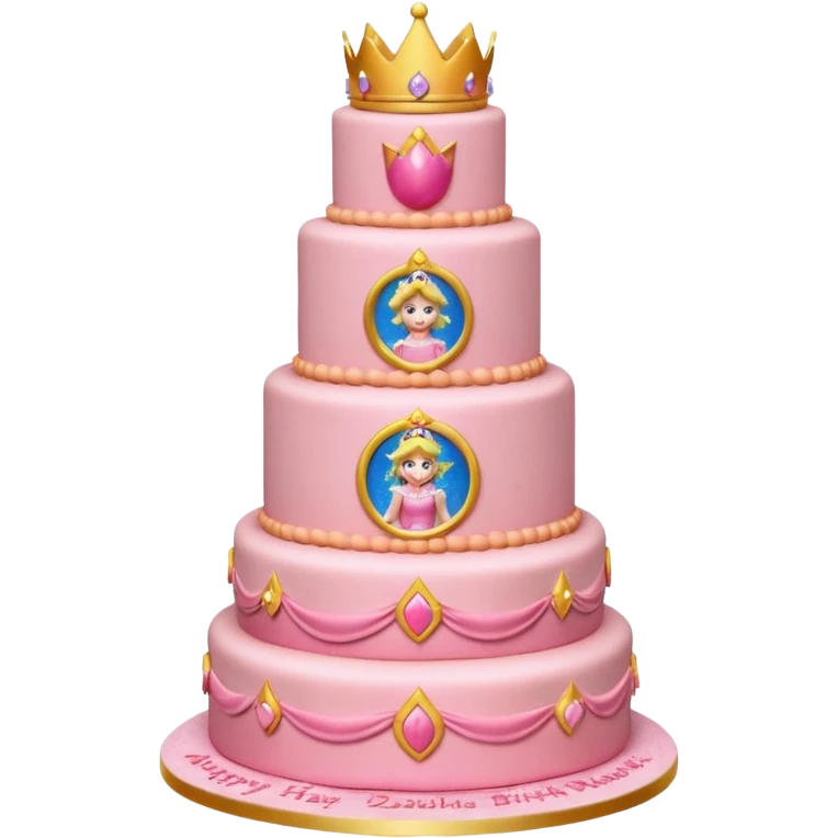 Princess peach birthday cake emoji