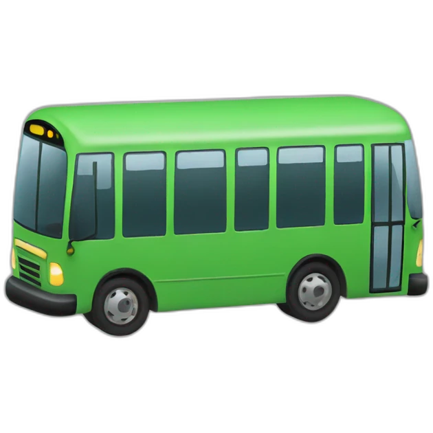 Public bus green emoji