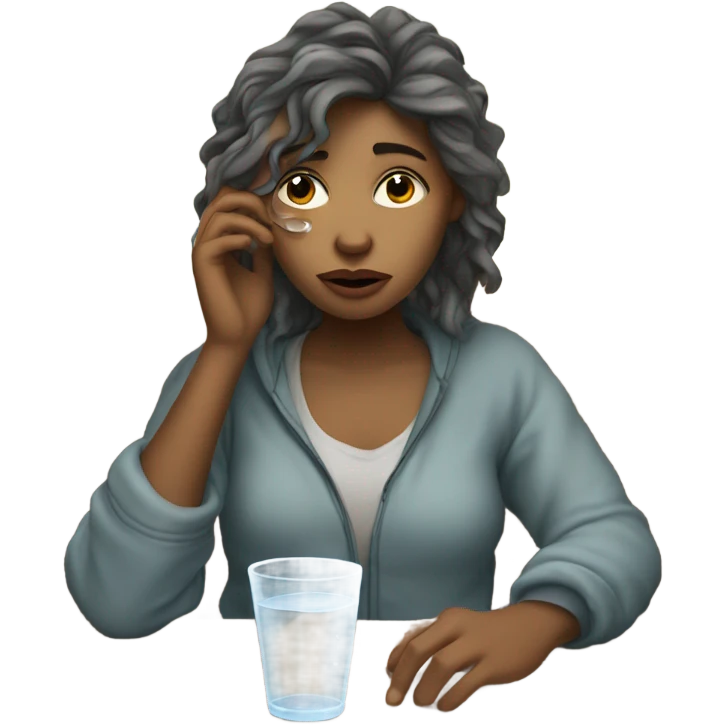 Hungover girl emoji