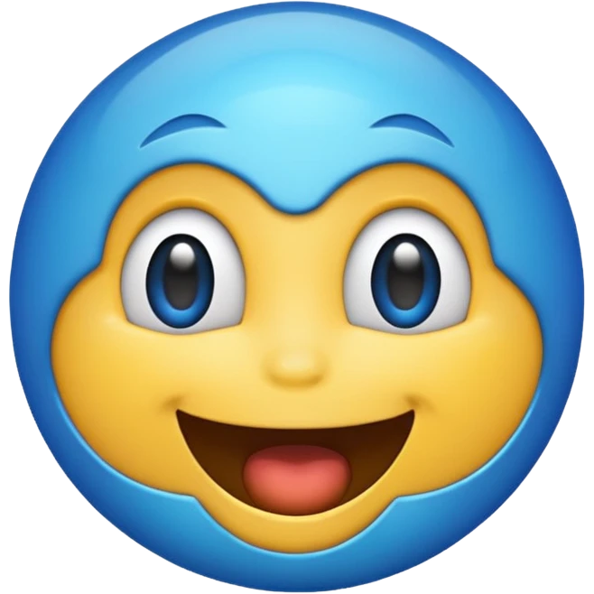 create a blue exited emoji emoji