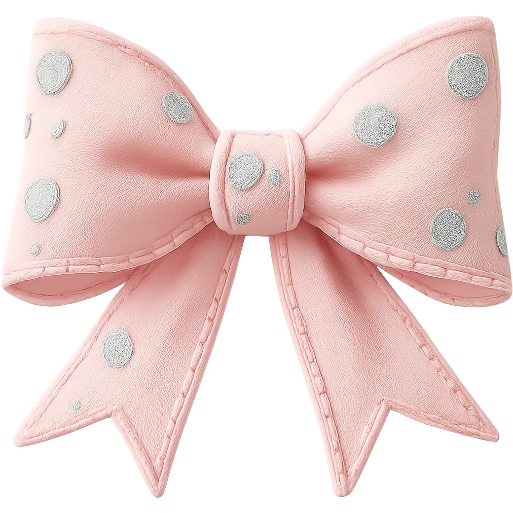 Make the gothic bow pastel colored in a photorealistic style with a transparent background. emoji