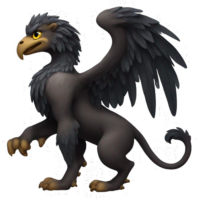 mythological creature, griffin, dark colors emoji