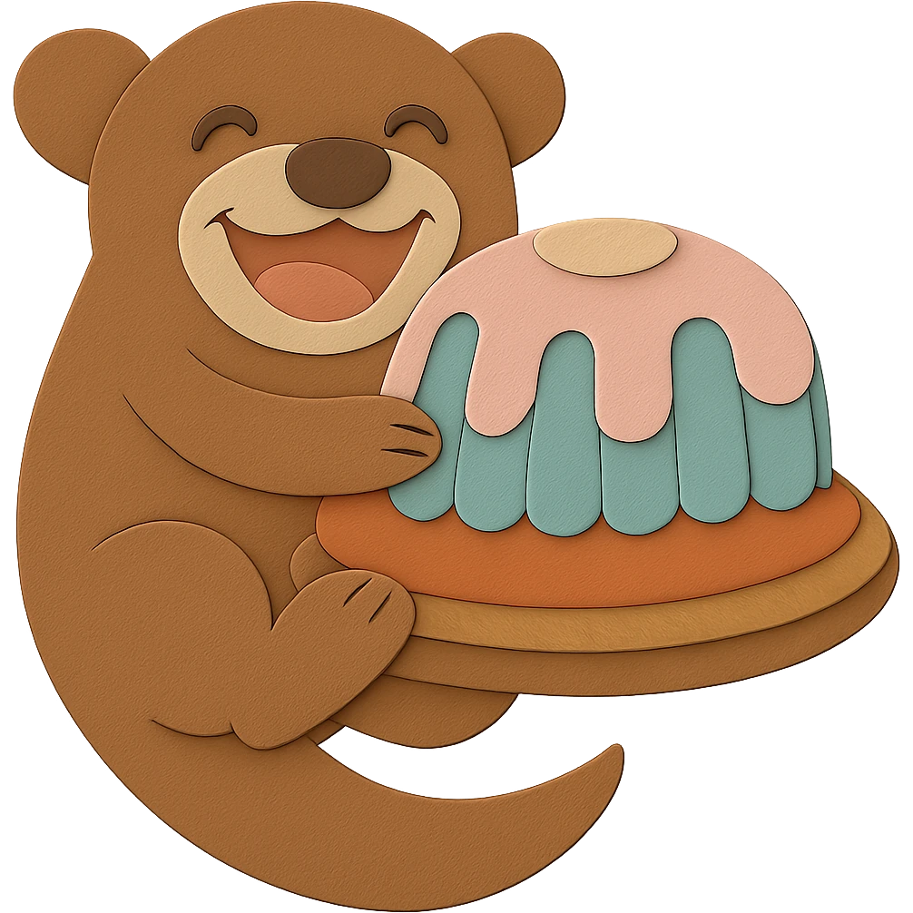 Make both ears of the otter look balanced while keeping all other design elements unchanged emoji