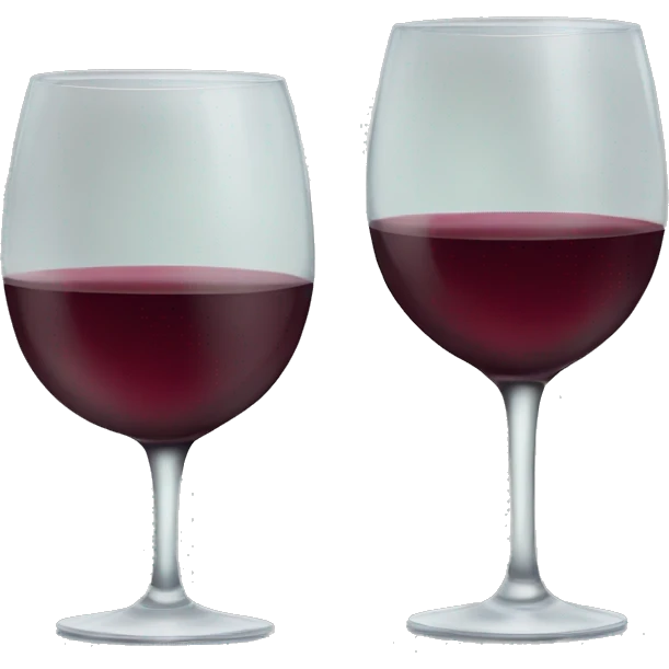 Two glasses of wine  emoji
