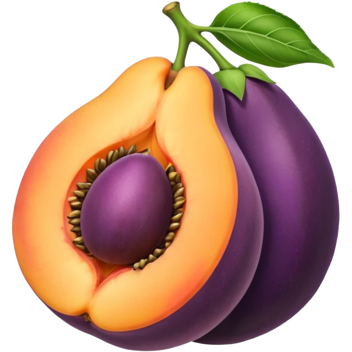 Take a peach and stick an aubergine half way up into the crack of the peach emoji