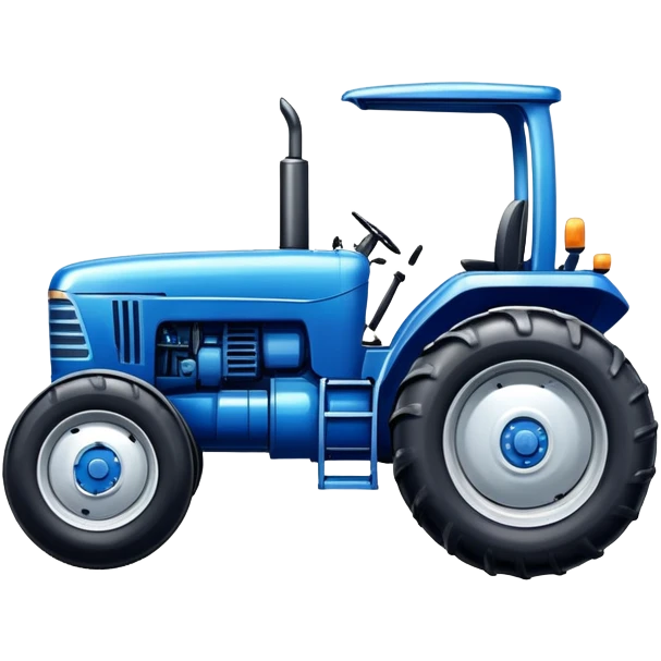 A blue tractor  emoji