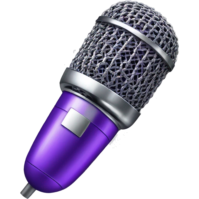 purple chrome microphone  emoji