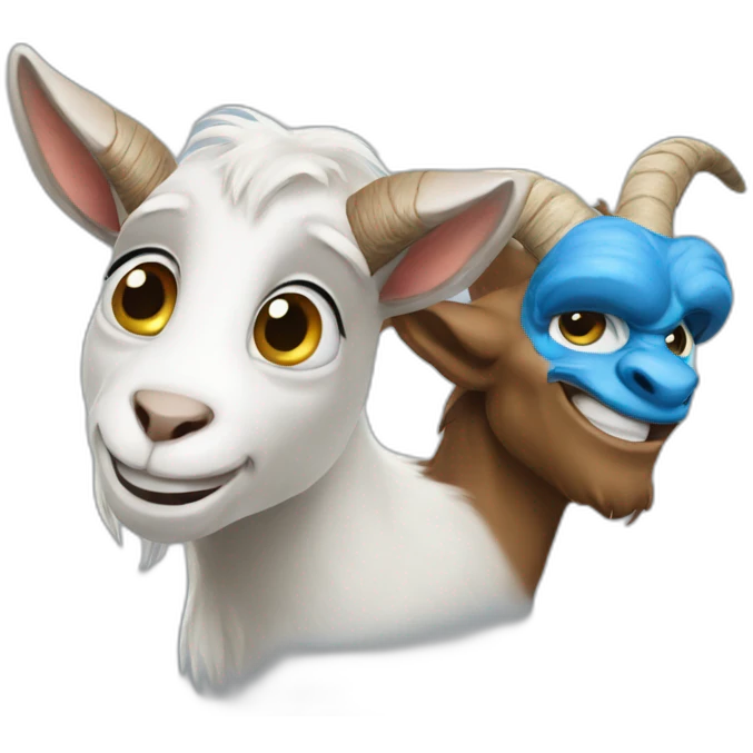 goat and smurf emoji