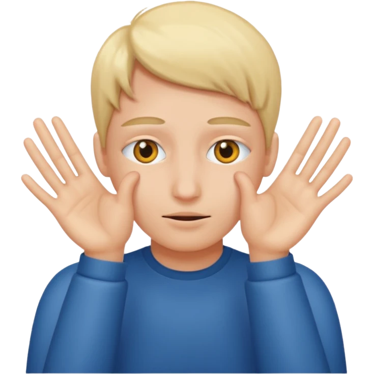 Covering the face with hands and peeping through your finger emoji