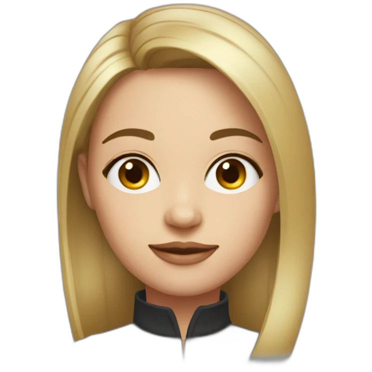 Portrait of this AI as a female emoji