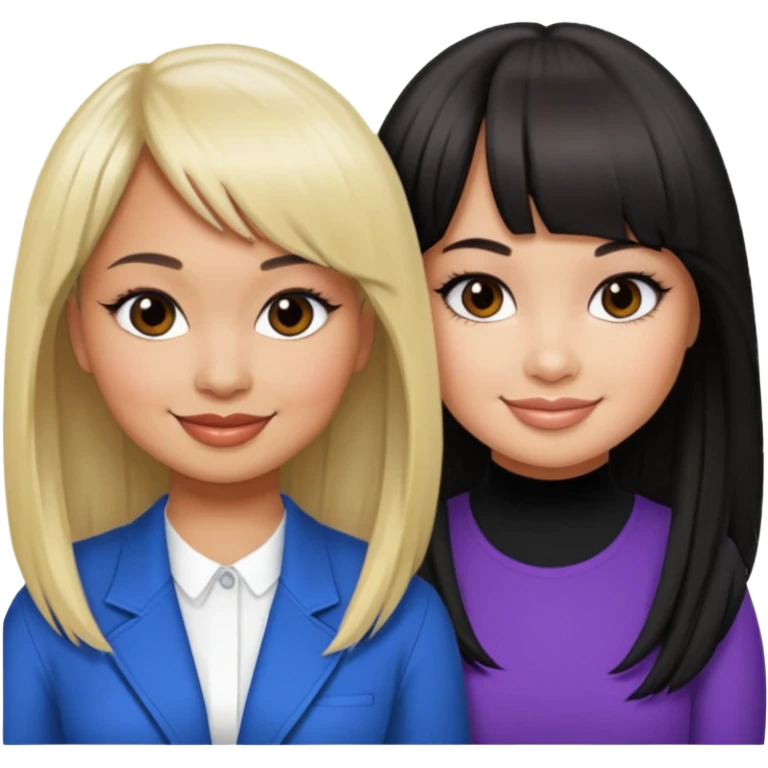 Raven-Symoné and Debby Ryan (straight bangs) emoji