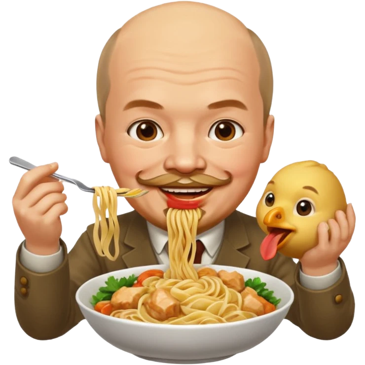 Lenin ăn mì gà emoji