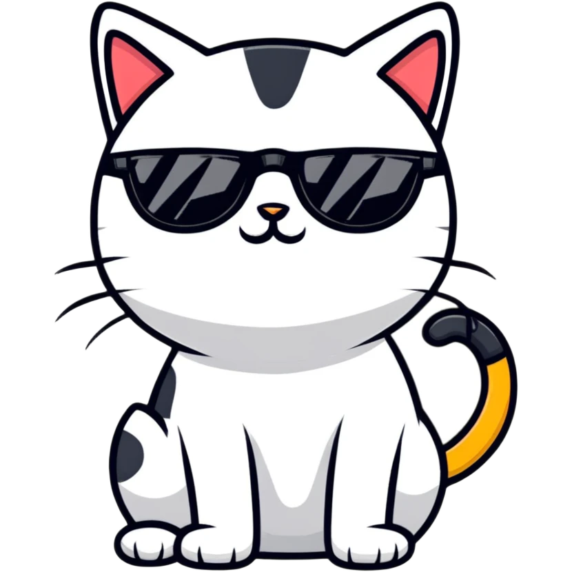 Cat wearing sunglasses emoji