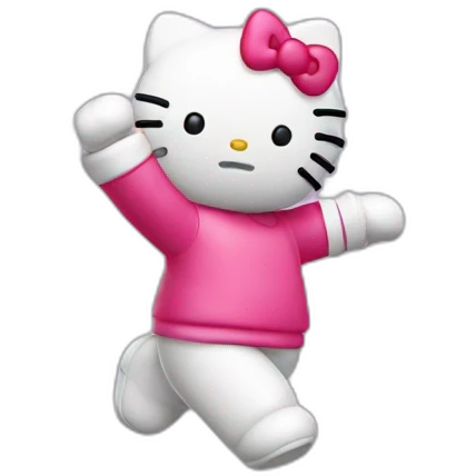 Hello kitty dab emoji