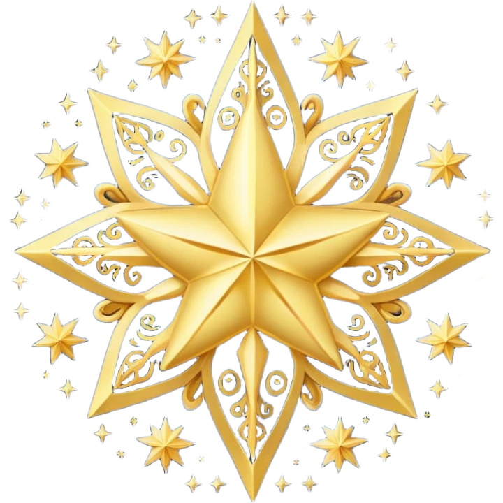 star drawn with calligraphy pen emoji