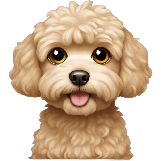 light brown maltipoo dog emoji