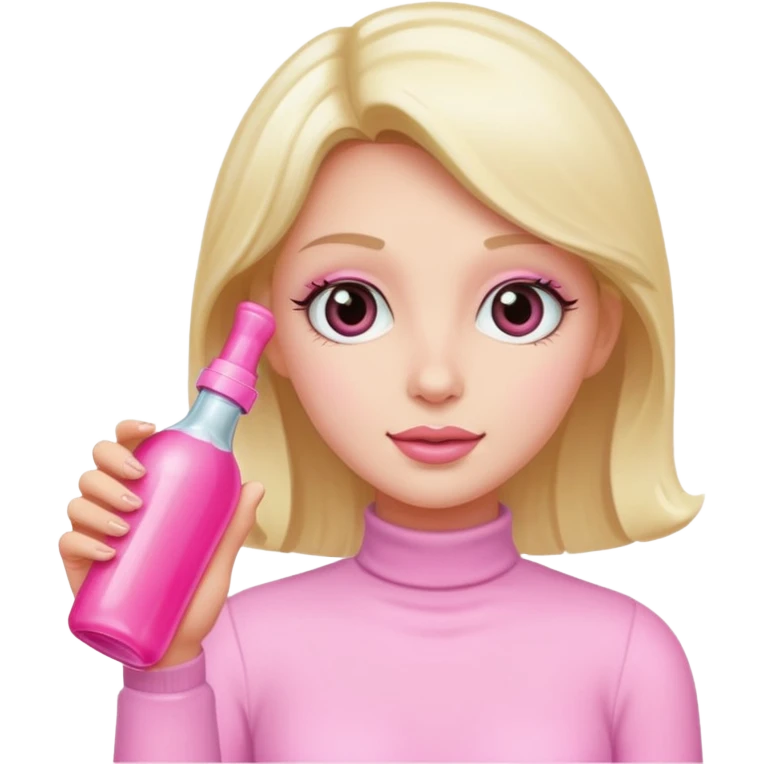 sissy with a pink bottle emoji
